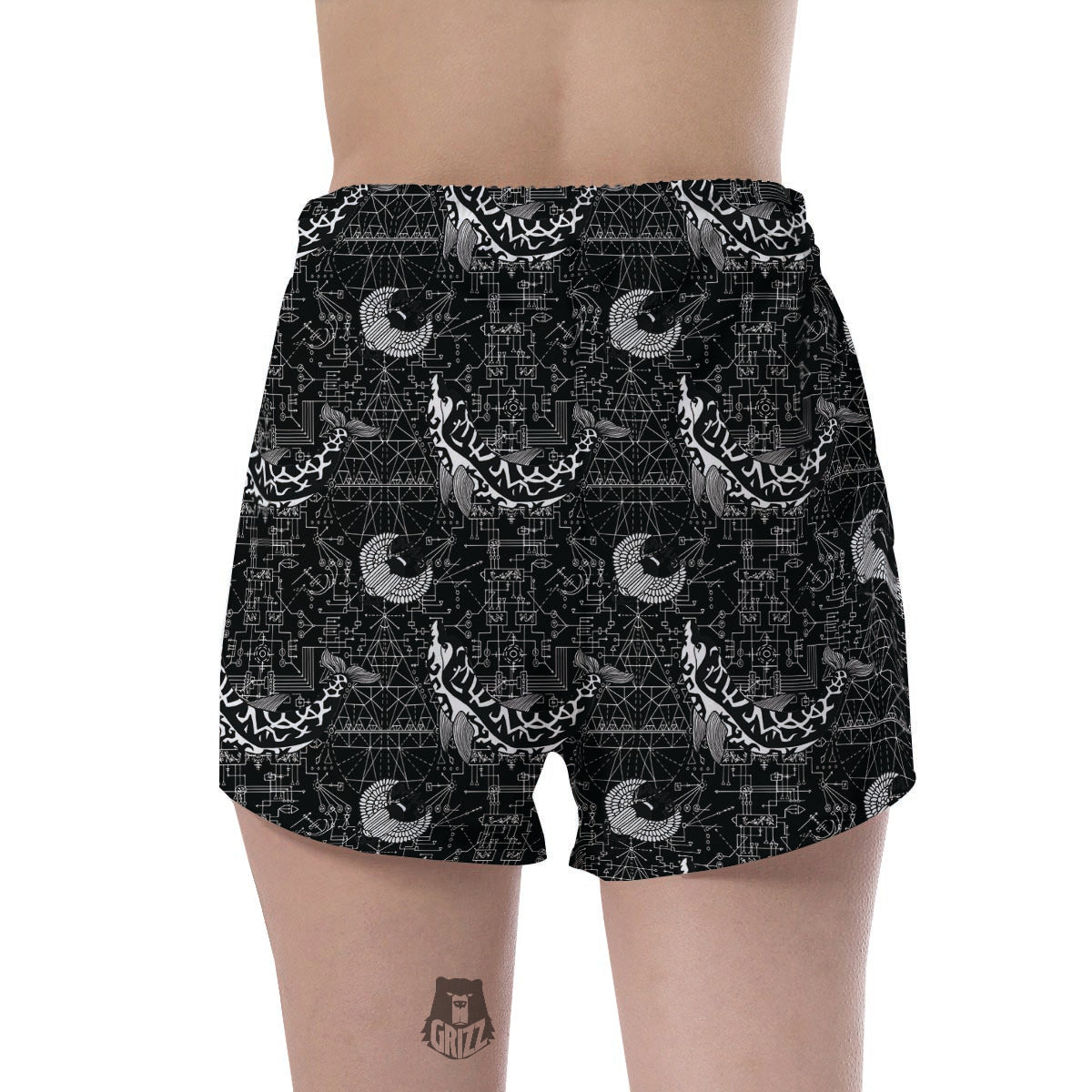 Dolphin Gothic Witch Women's Shorts-grizzshop