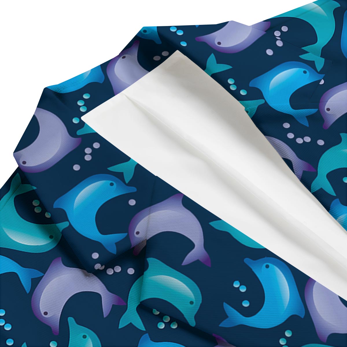 Dolphin Pattern Print Men's Blazer-grizzshop