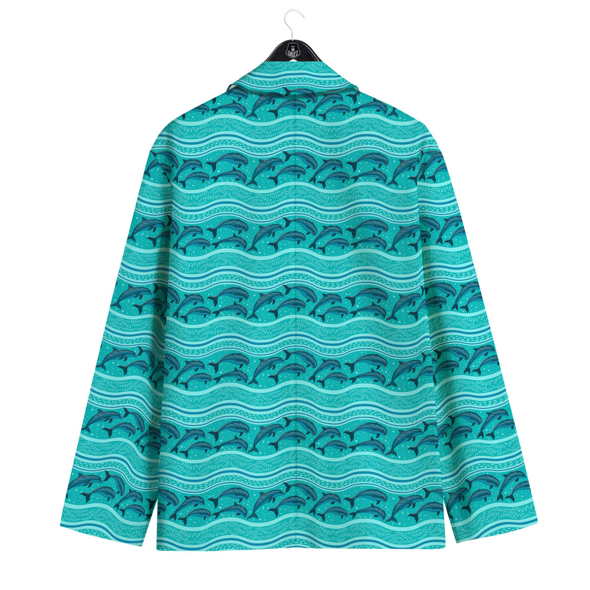 Dolphins In Ocean Print Pattern Men's Sport Coat-grizzshop