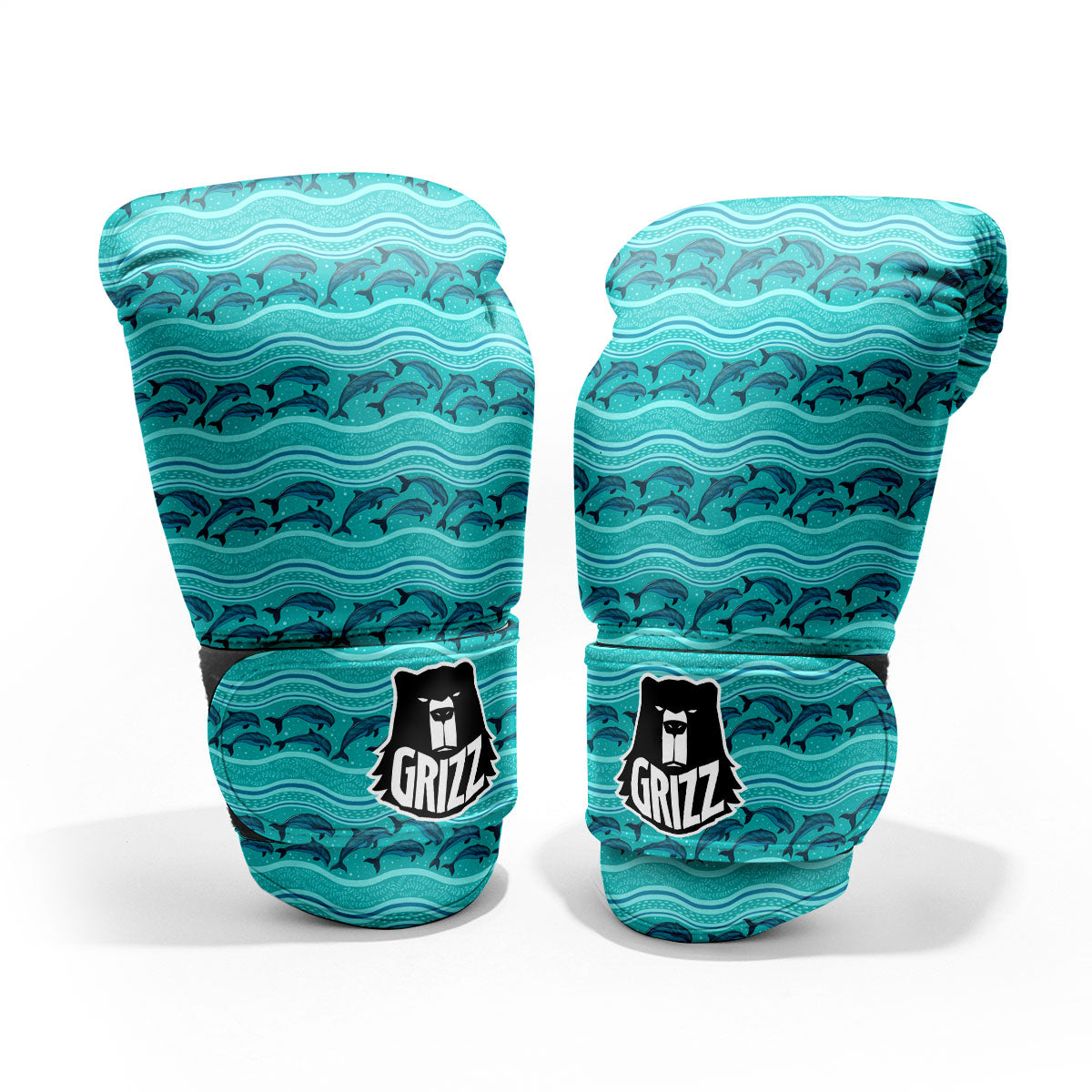 Dolphins In Ocean Print Pattern Pro Boxing Glove