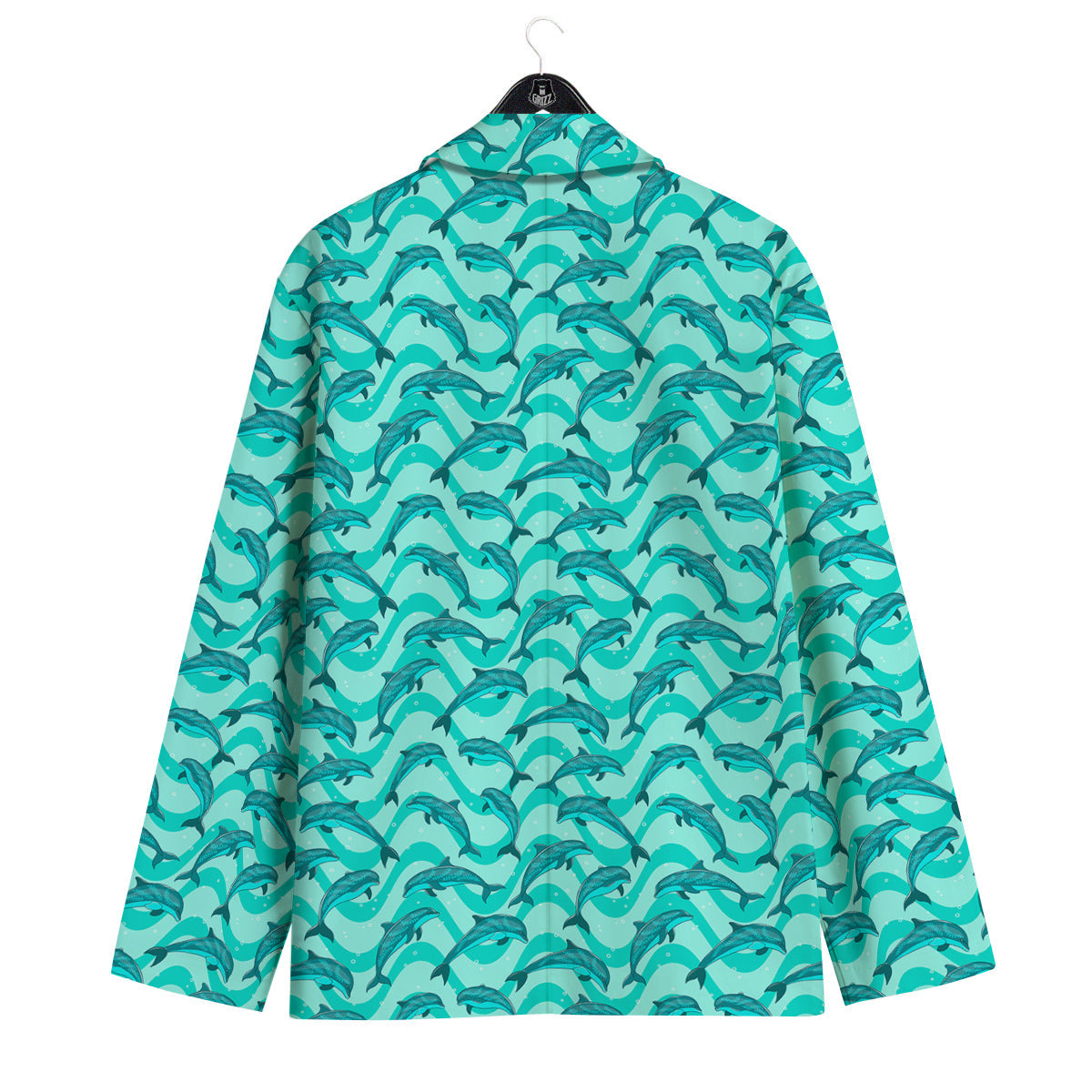 Dolphins In The Ocean Cute Print Pattern Men's Sport Coat-grizzshop