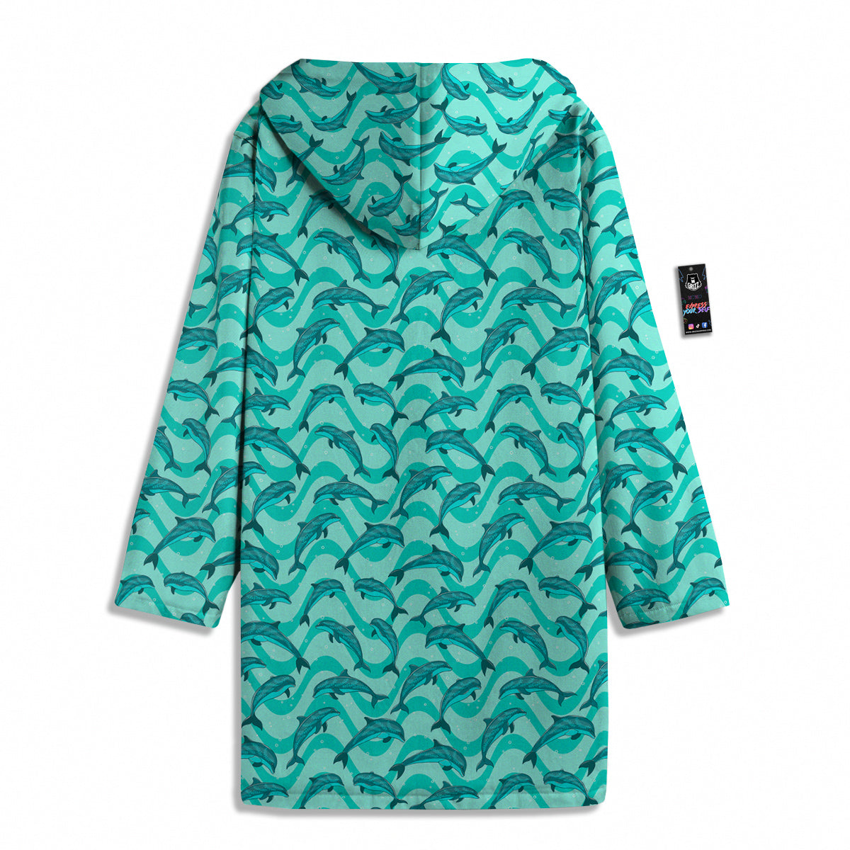 Dolphins In The Ocean Cute Print Pattern Men's Windbreaker Jacket-grizzshop
