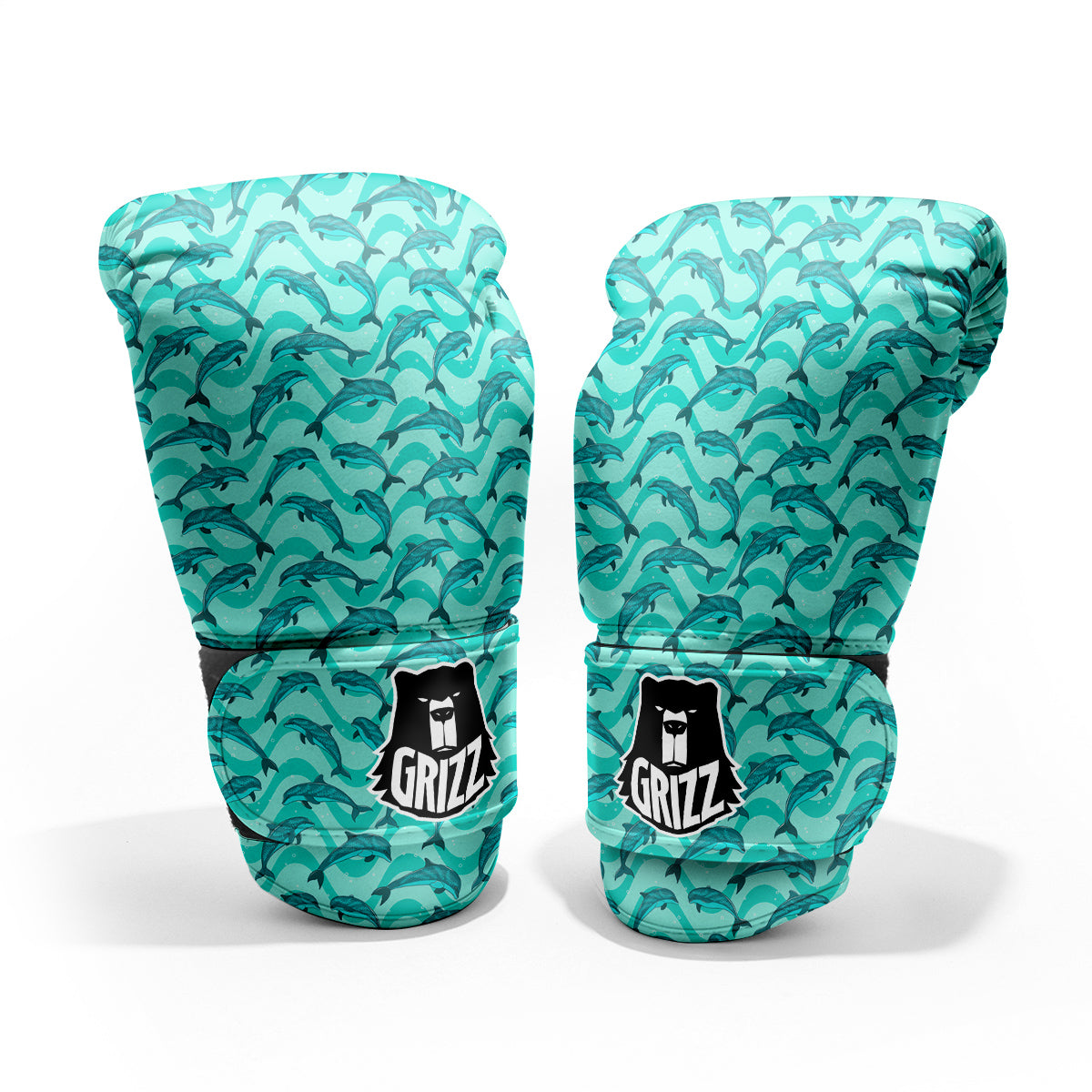 Dolphins In The Ocean Cute Print Pattern Pro Boxing Glove