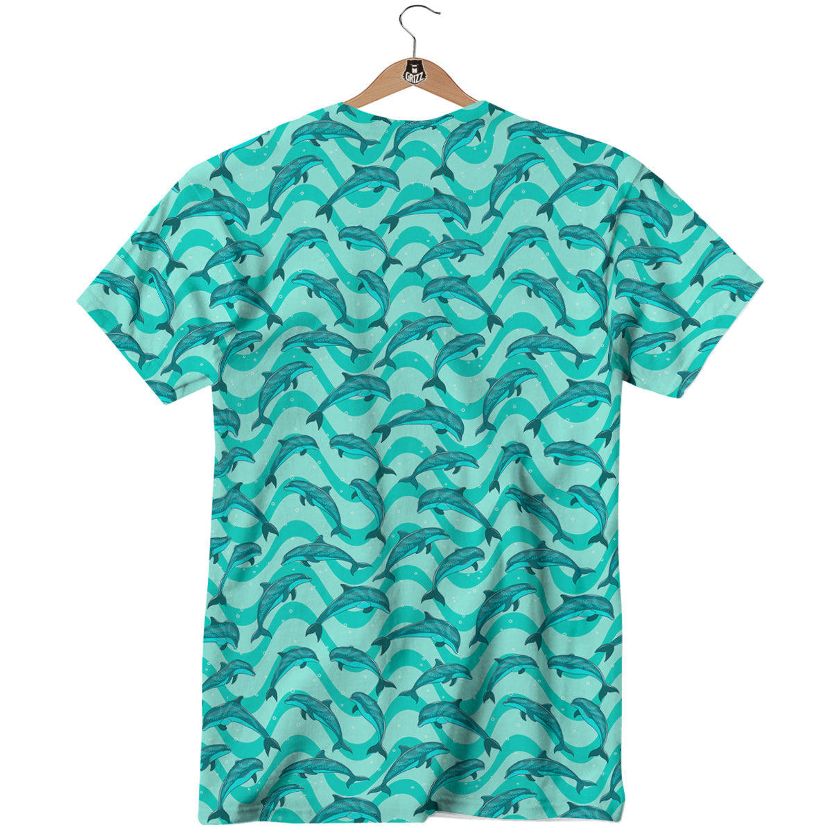Dolphins In The Ocean Cute Print Pattern T-Shirt-grizzshop