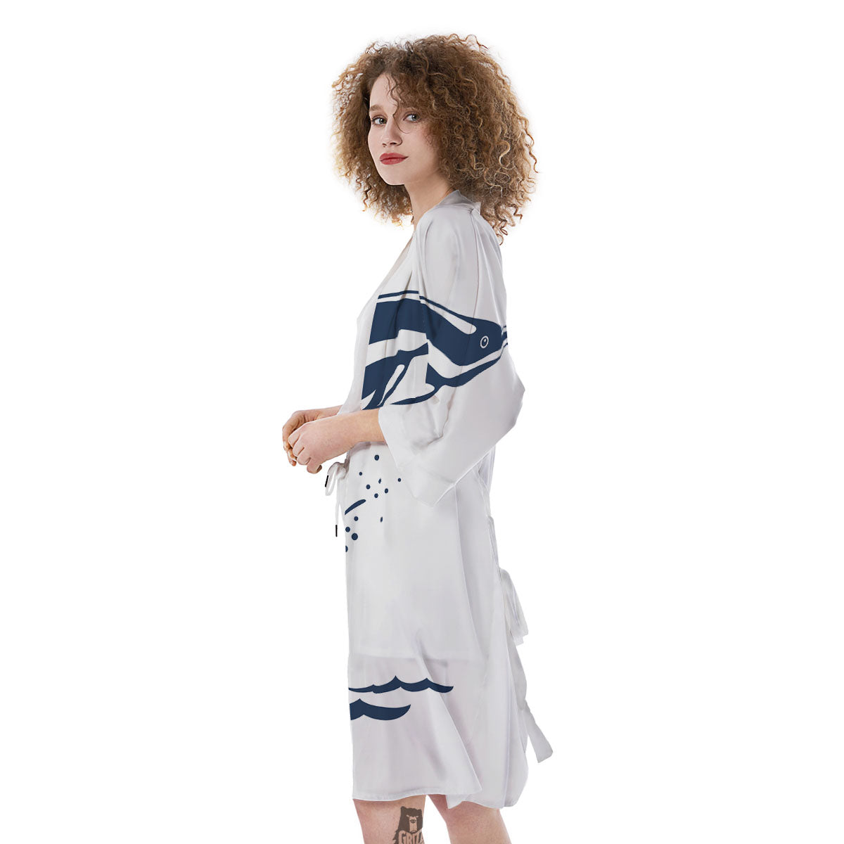 Dolphins Jump On Waves Print Kimono-grizzshop