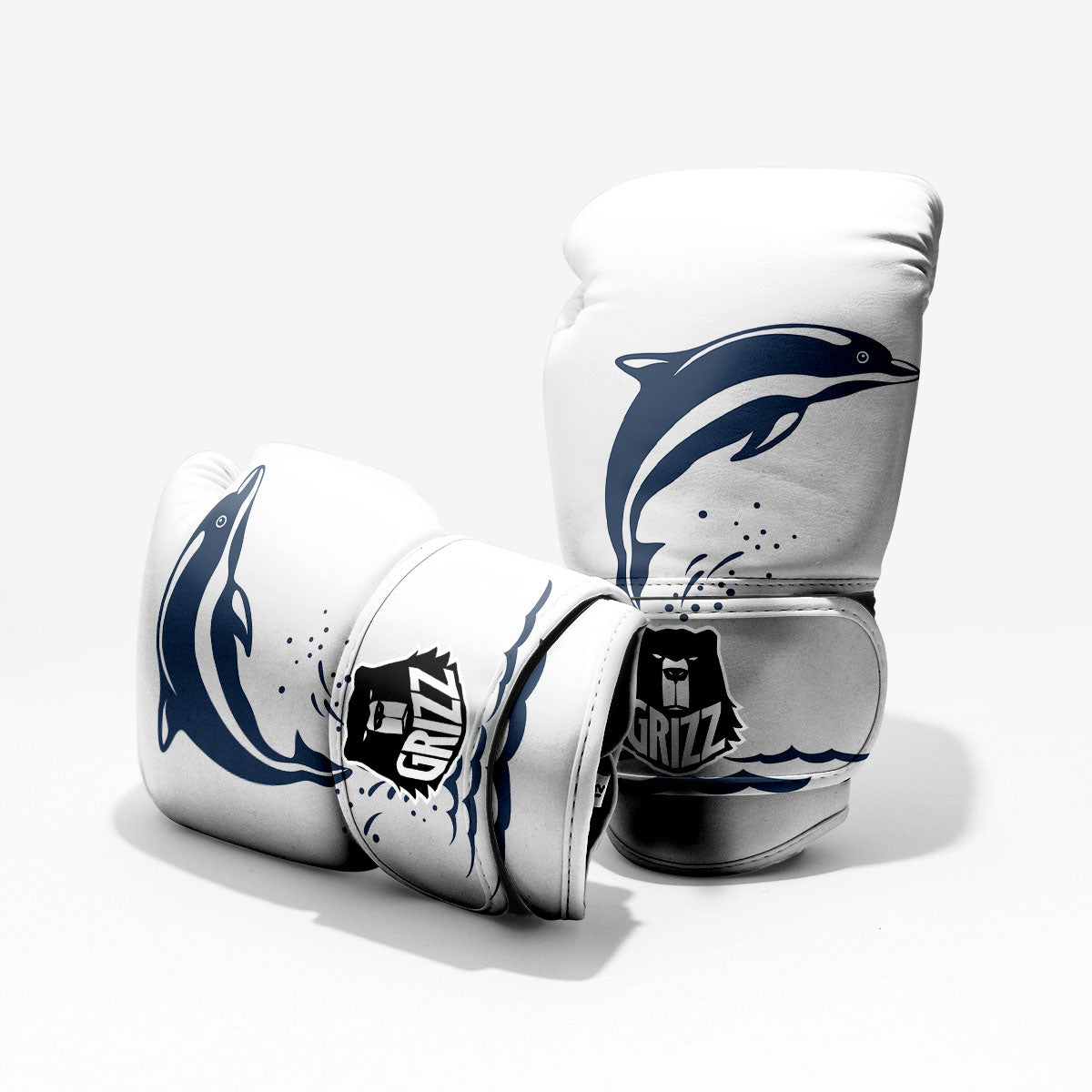 Dolphins Jump On Waves Print Pro Boxing Glove