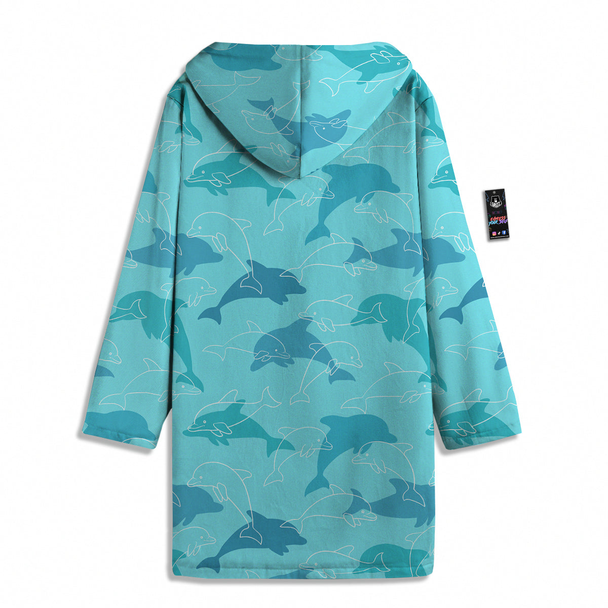 Dolphins Vintage Print Pattern Men's Windbreaker Jacket-grizzshop