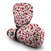 Domino Red And White Print Pattern Boxing Gloves-grizzshop