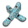 Domino White And Blue Print Pattern Muay Thai Shin Guards-grizzshop