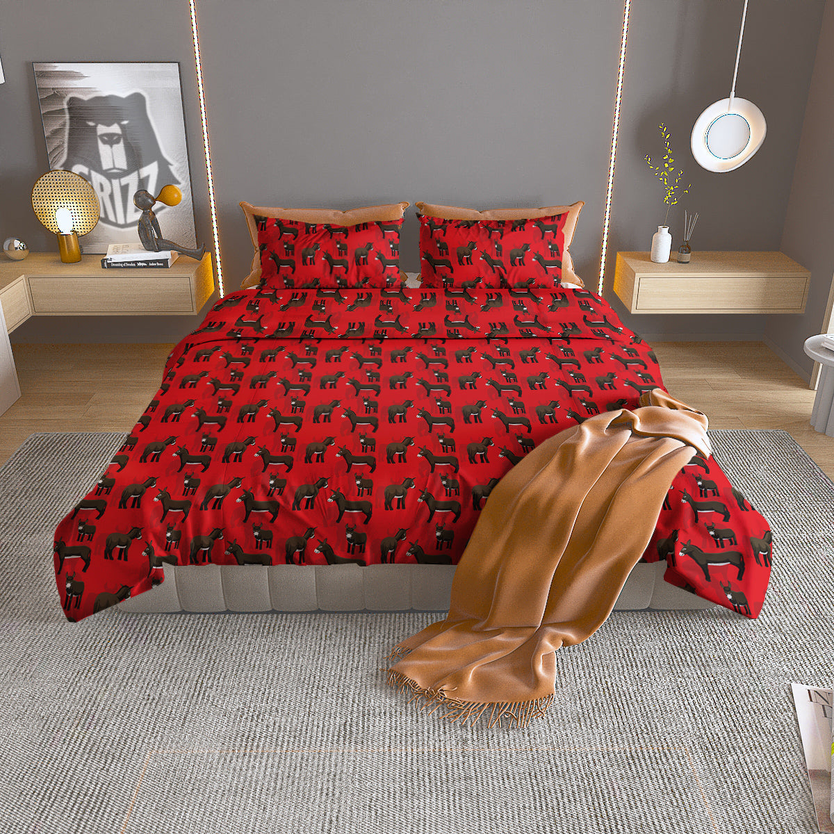 Eyeball Zombie Print Pattern Duvet Cover Bedding Set