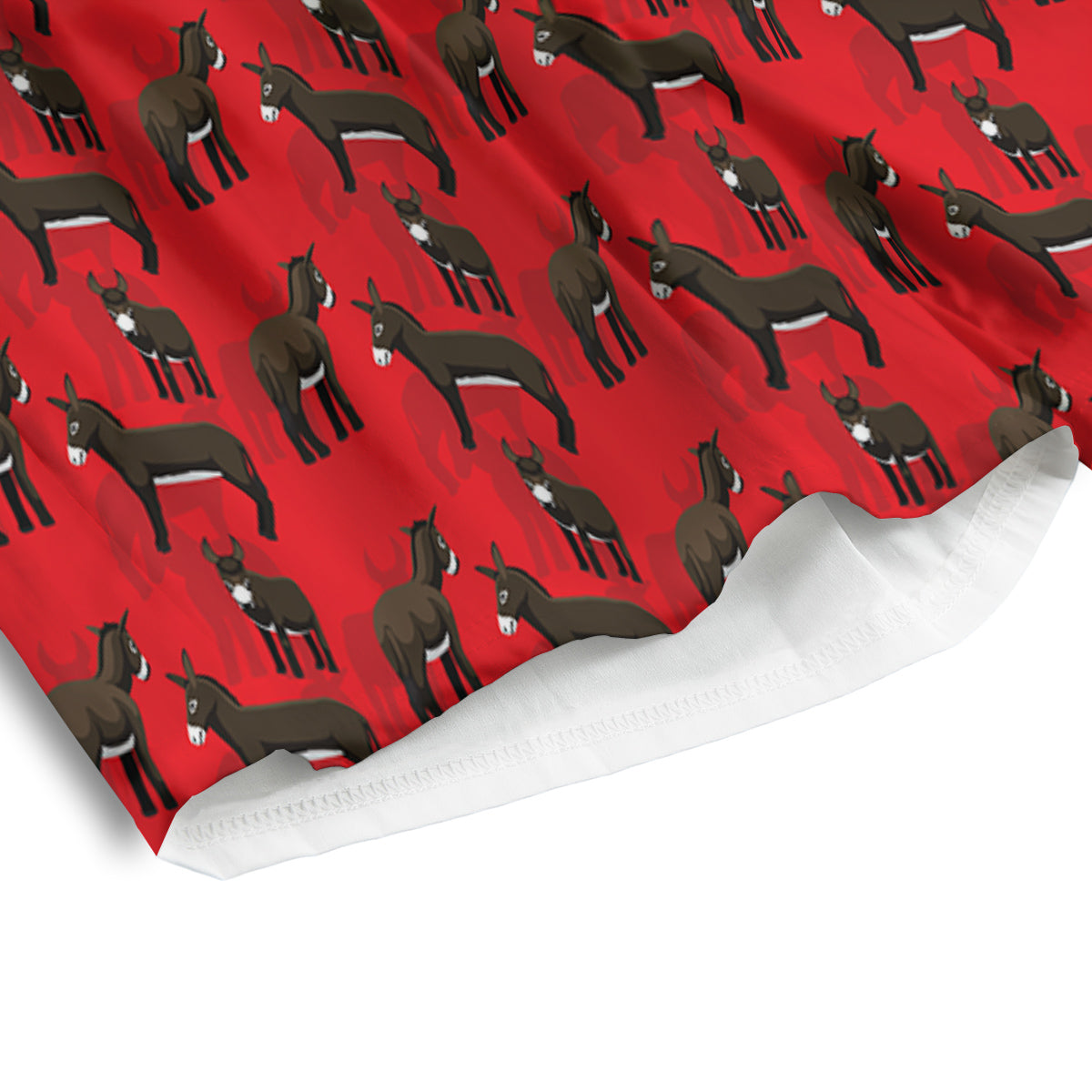 Donkey Balearic Cartoon Print Pattern Men's Athletic Shorts