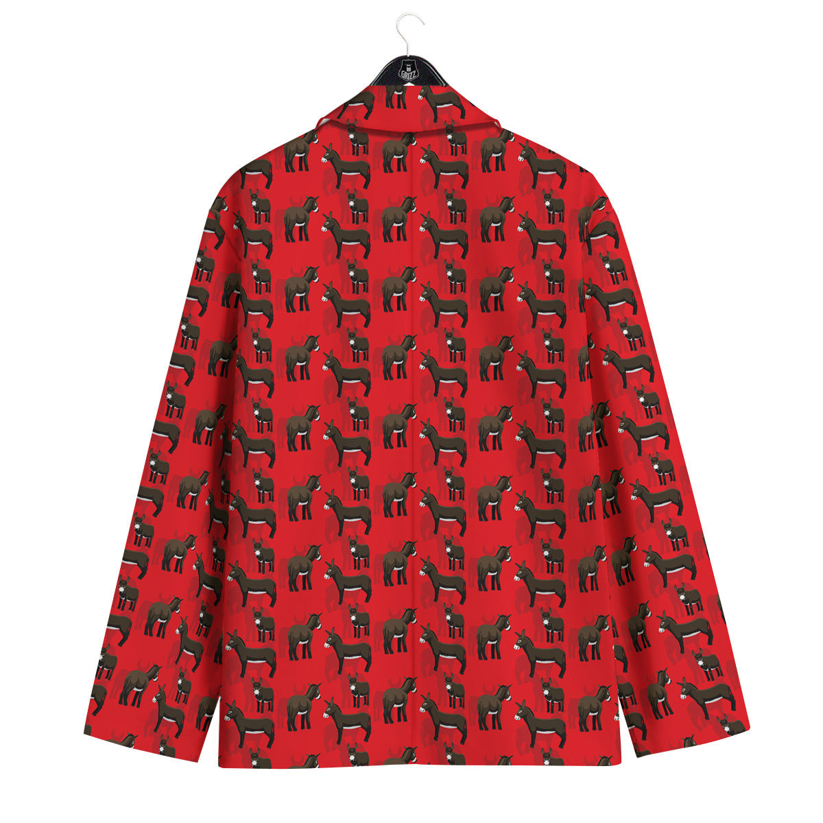 Donkey Balearic Cartoon Print Pattern Men's Sport Coat-grizzshop