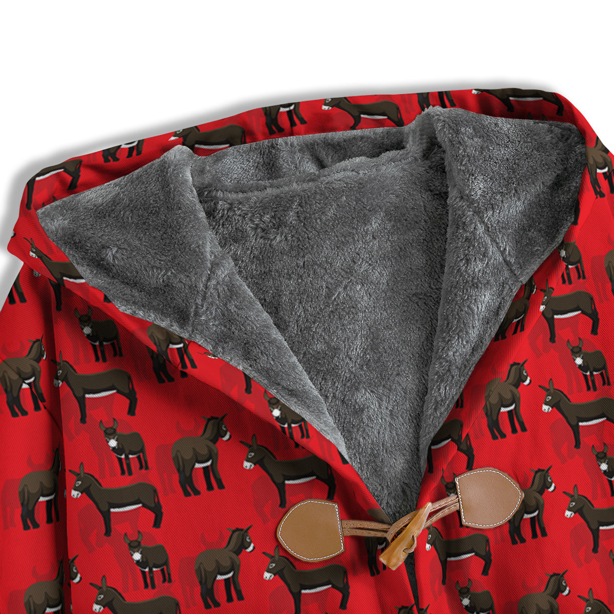 Donkey Balearic Cartoon Print Pattern Men's Windbreaker Jacket-grizzshop