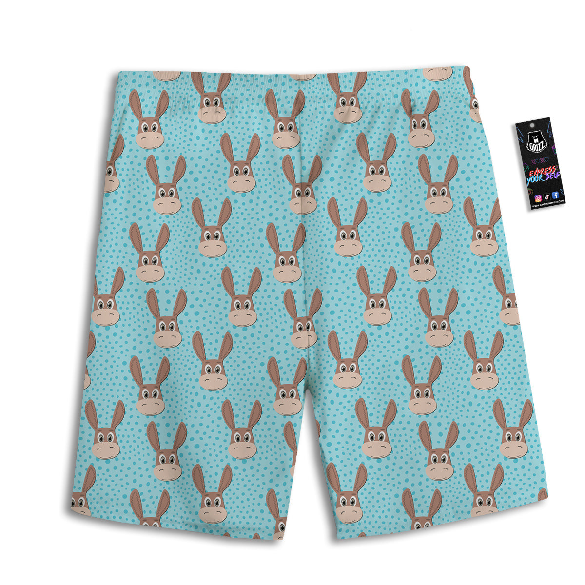 Diamond Mardi Gras Print Pattern Men's Athletic Shorts