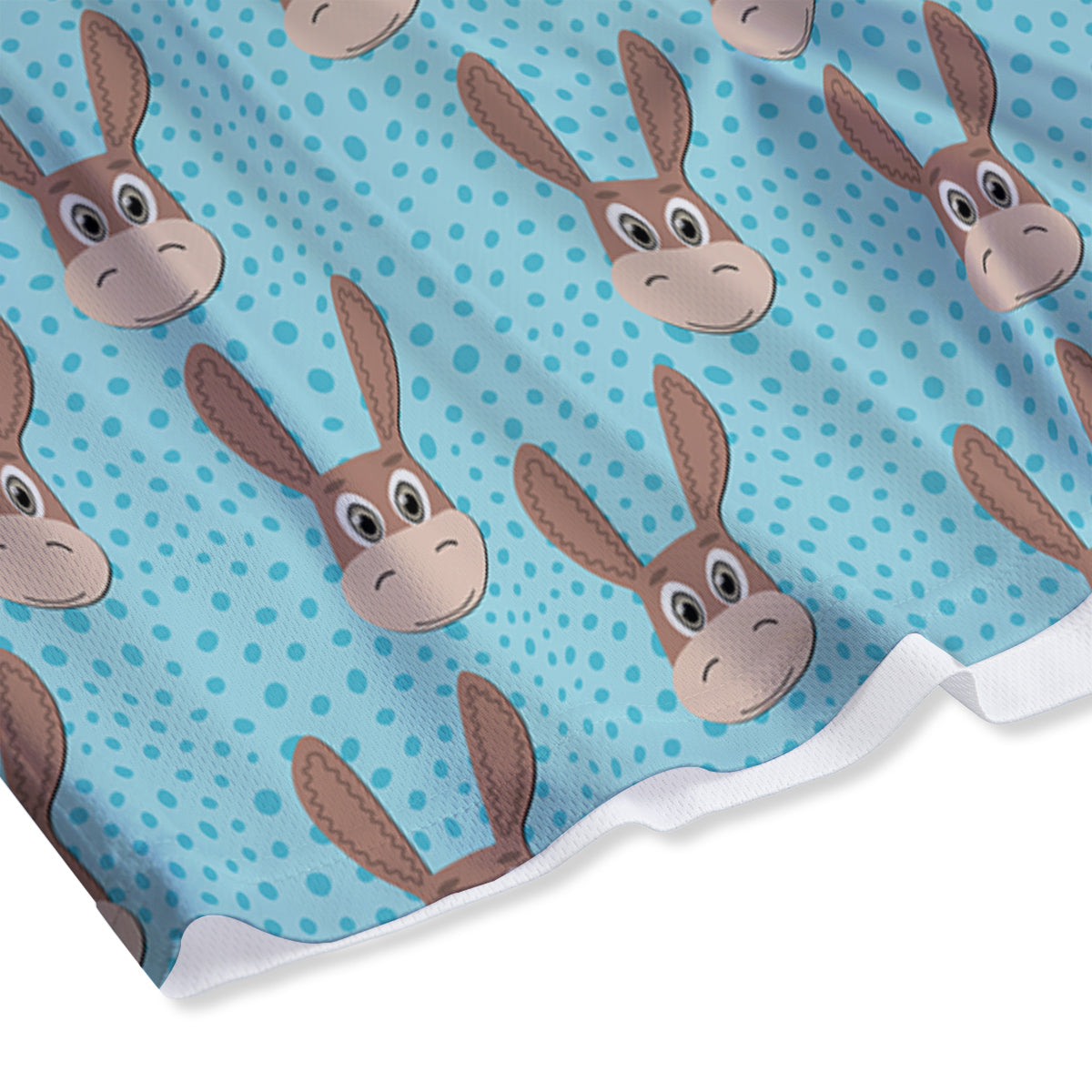 Donkey Cute Cartoon Print Pattern Mesh Shorts