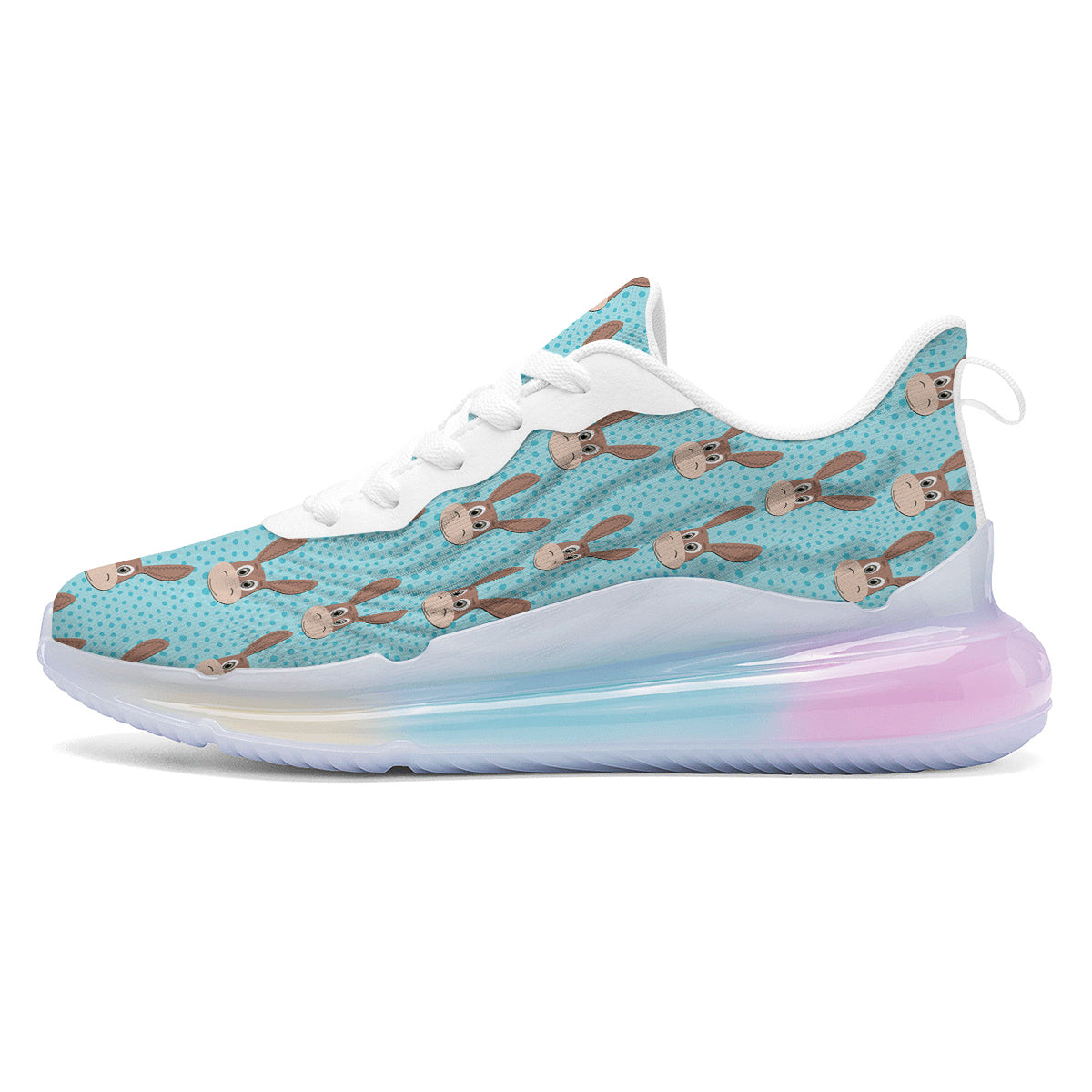 Donkey Cute Cartoon Print Pattern Running Sneakers-grizzshop
