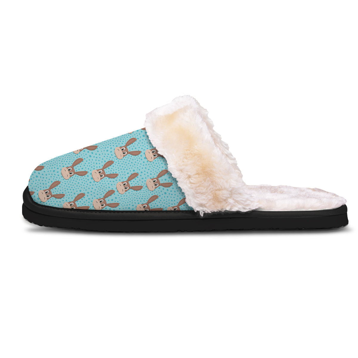 Donkey Cute Cartoon Print Pattern Slippers-grizzshop