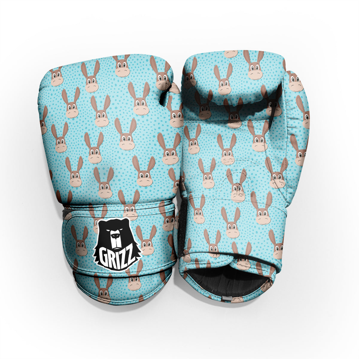 Donkey Cute Cartoon Print Pattern Pro Boxing Glove