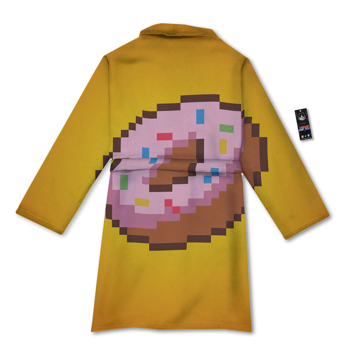 Donut 8-Bit Pixel Print Bathrobe-grizzshop