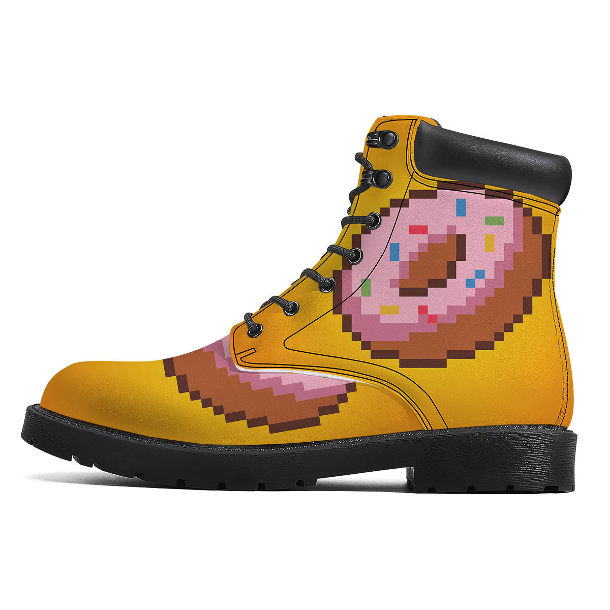 Donut 8-Bit Pixel Print Boots-grizzshop