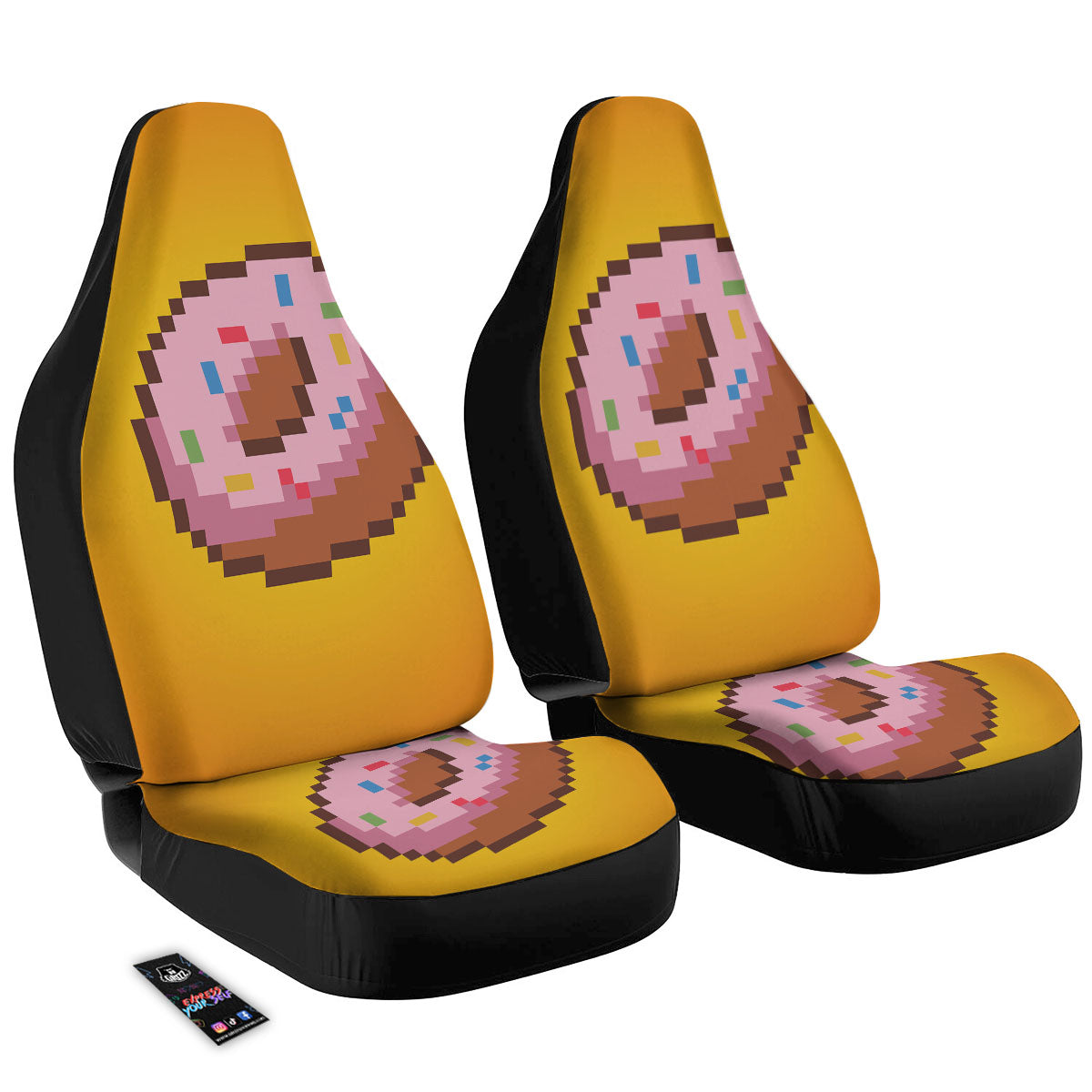 Donut 8-Bit Pixel Print Car Seat Covers-grizzshop