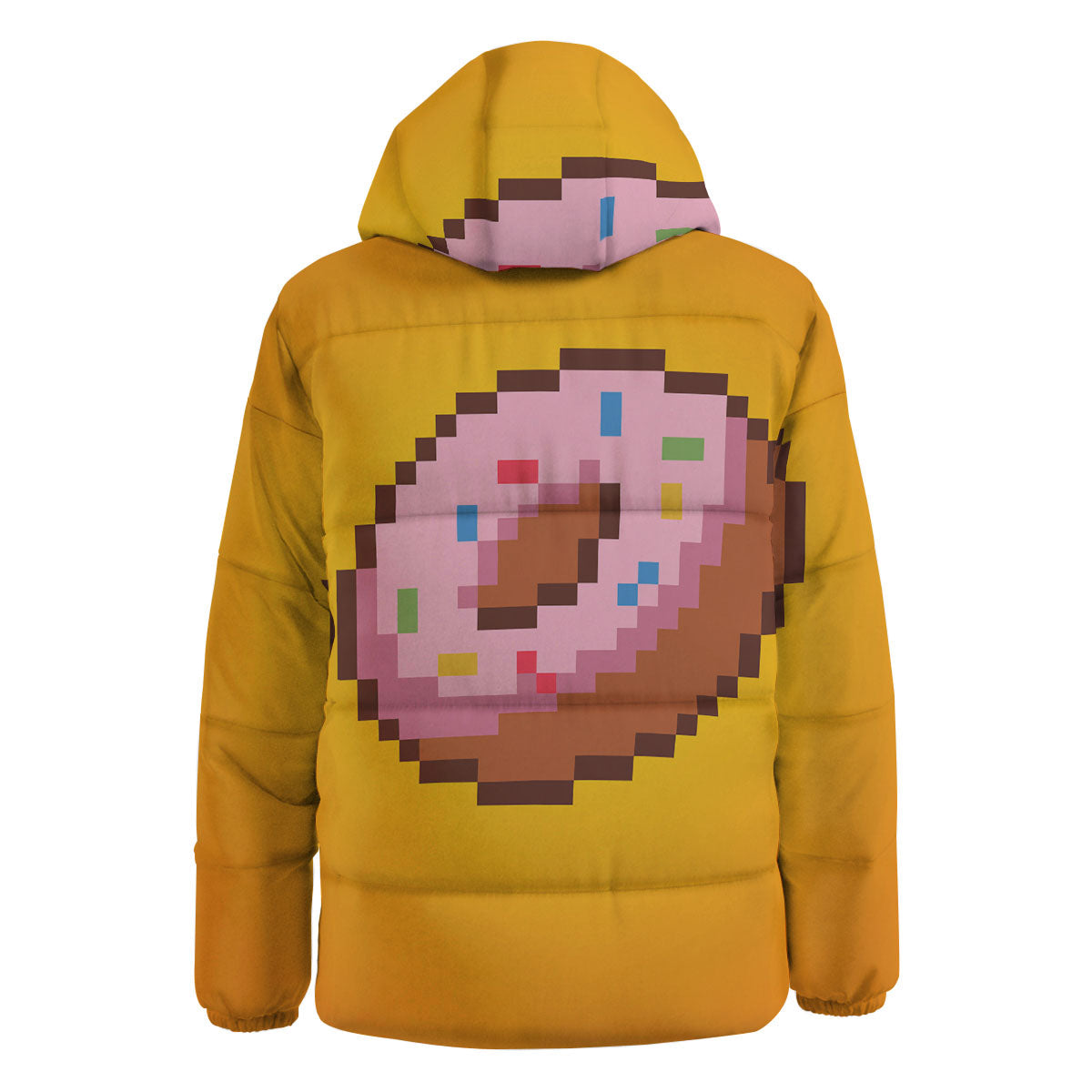 Donut 8-Bit Pixel Print Down Jacket-grizzshop