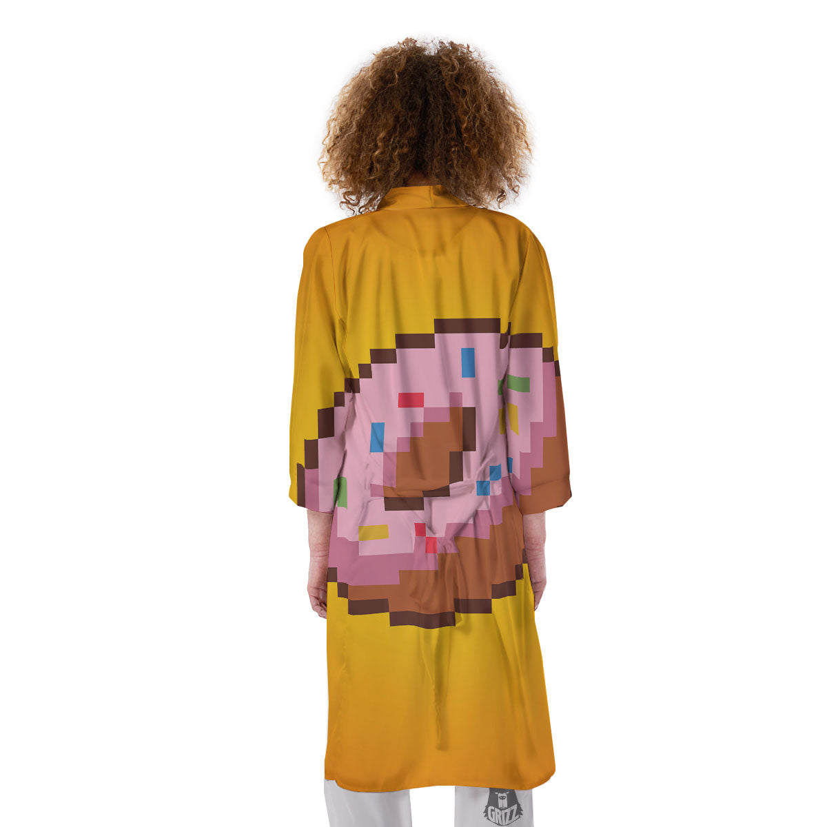 Donut 8-Bit Pixel Print Kimono-grizzshop