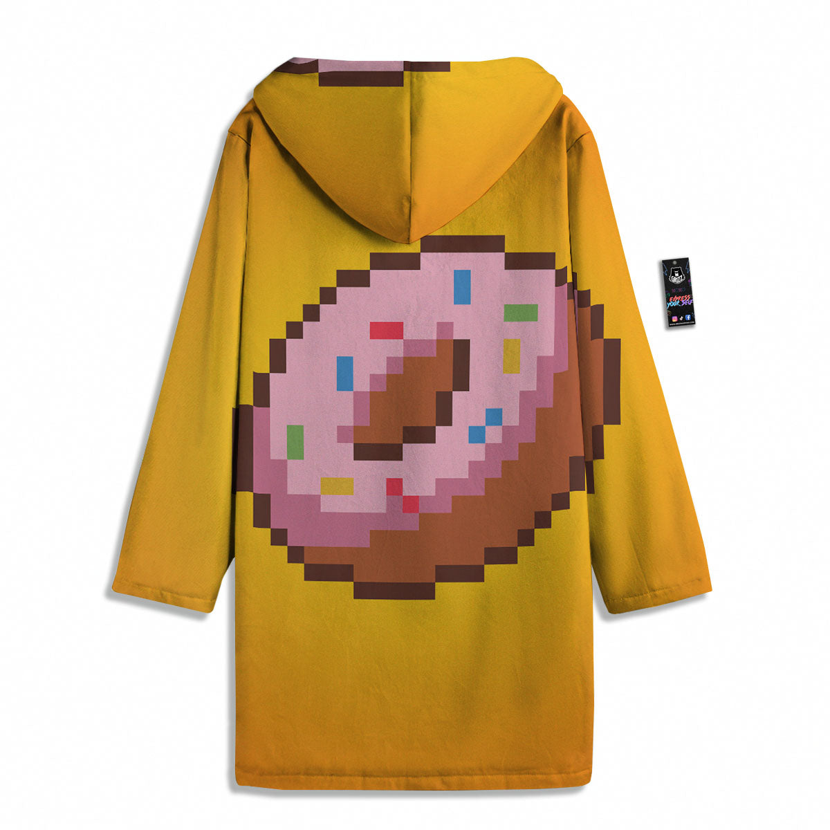 Donut 8-Bit Pixel Print Men's Windbreaker Jacket-grizzshop