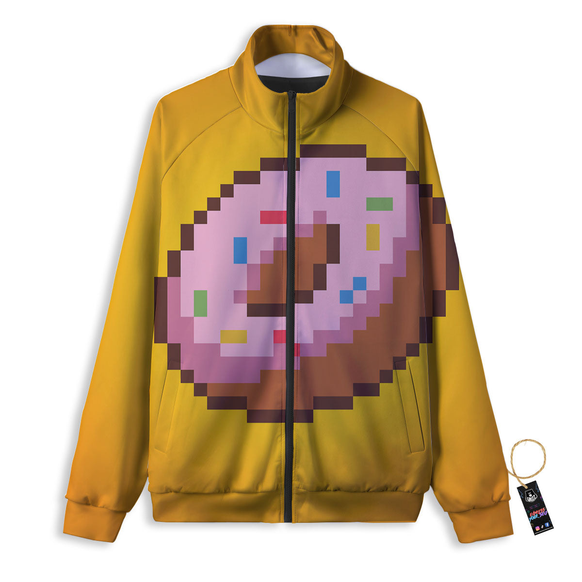 Donut 8-Bit Pixel Print Track Jacket-grizzshop