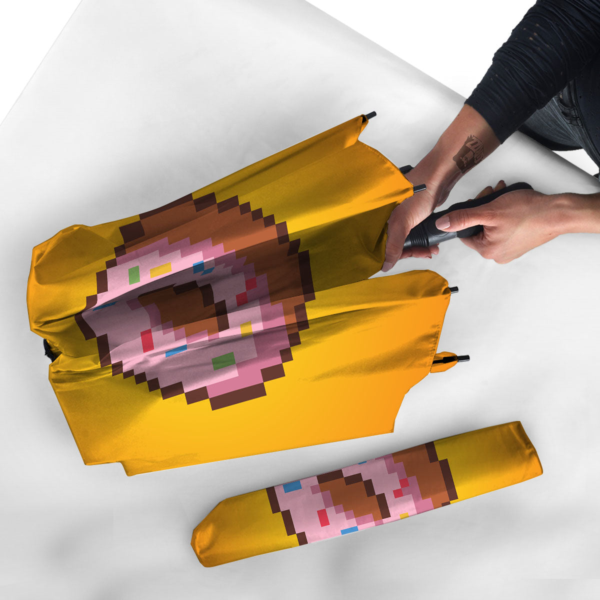 Donut 8-Bit Pixel Print Umbrella-grizzshop