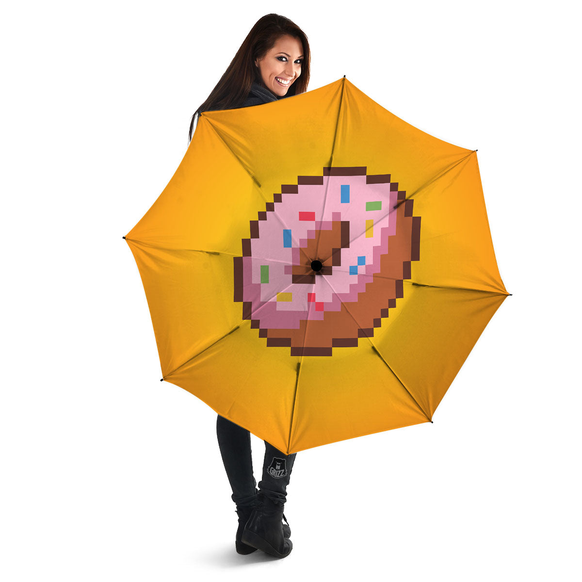 Donut 8-Bit Pixel Print Umbrella-grizzshop