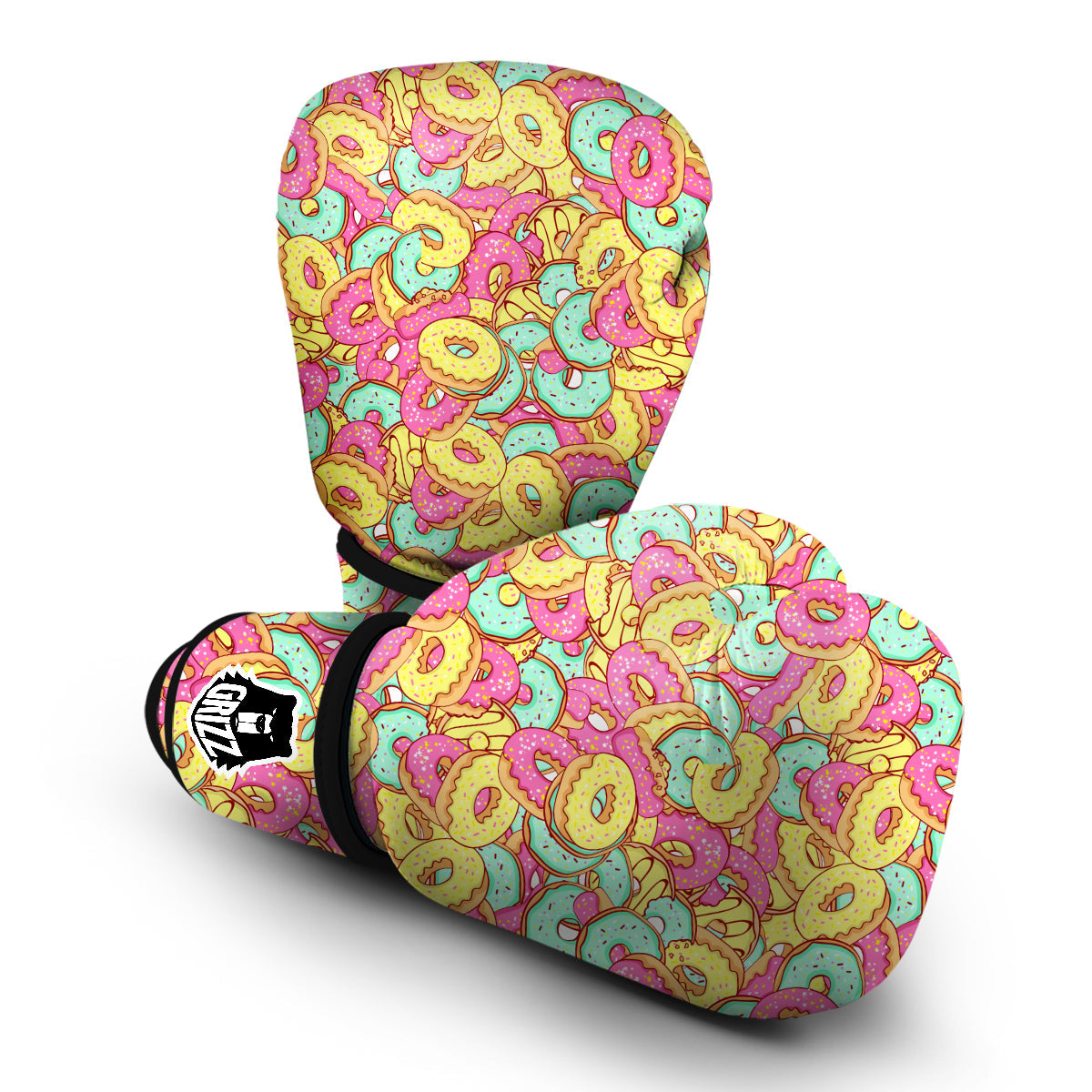 Donut Colorful Pattern Print Boxing Gloves-grizzshop