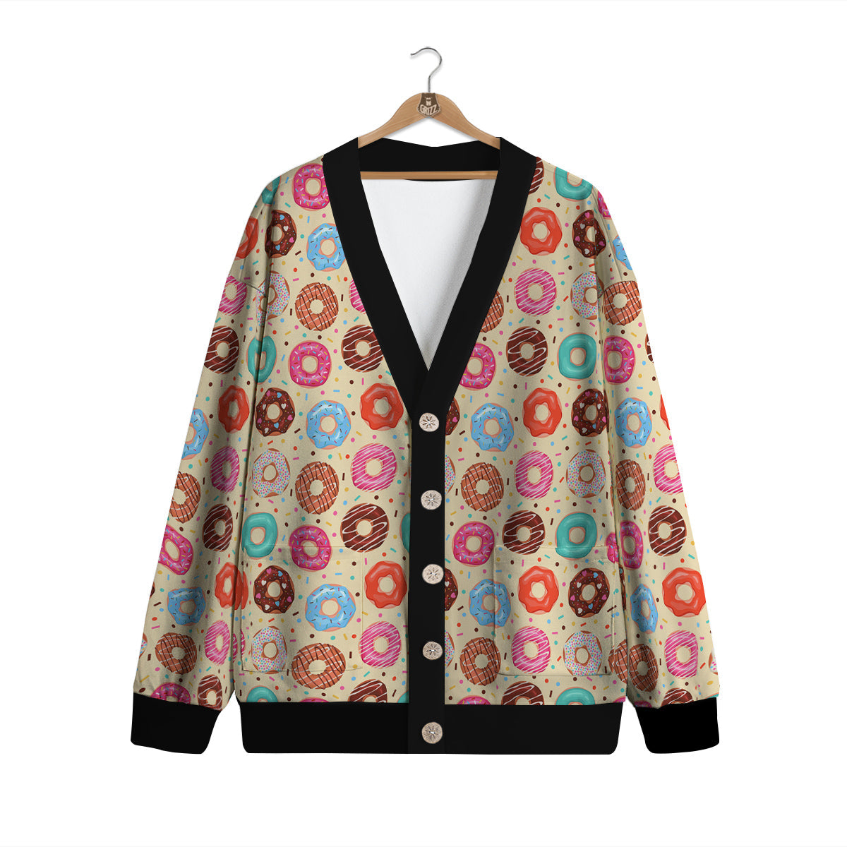 Donut Colorful Print Pattern Cardigan-grizzshop