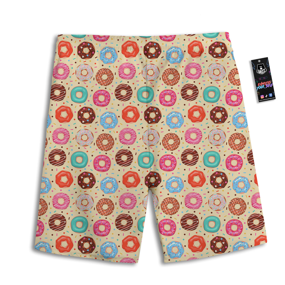 Donut Colorful Print Pattern Men's Athletic Shorts