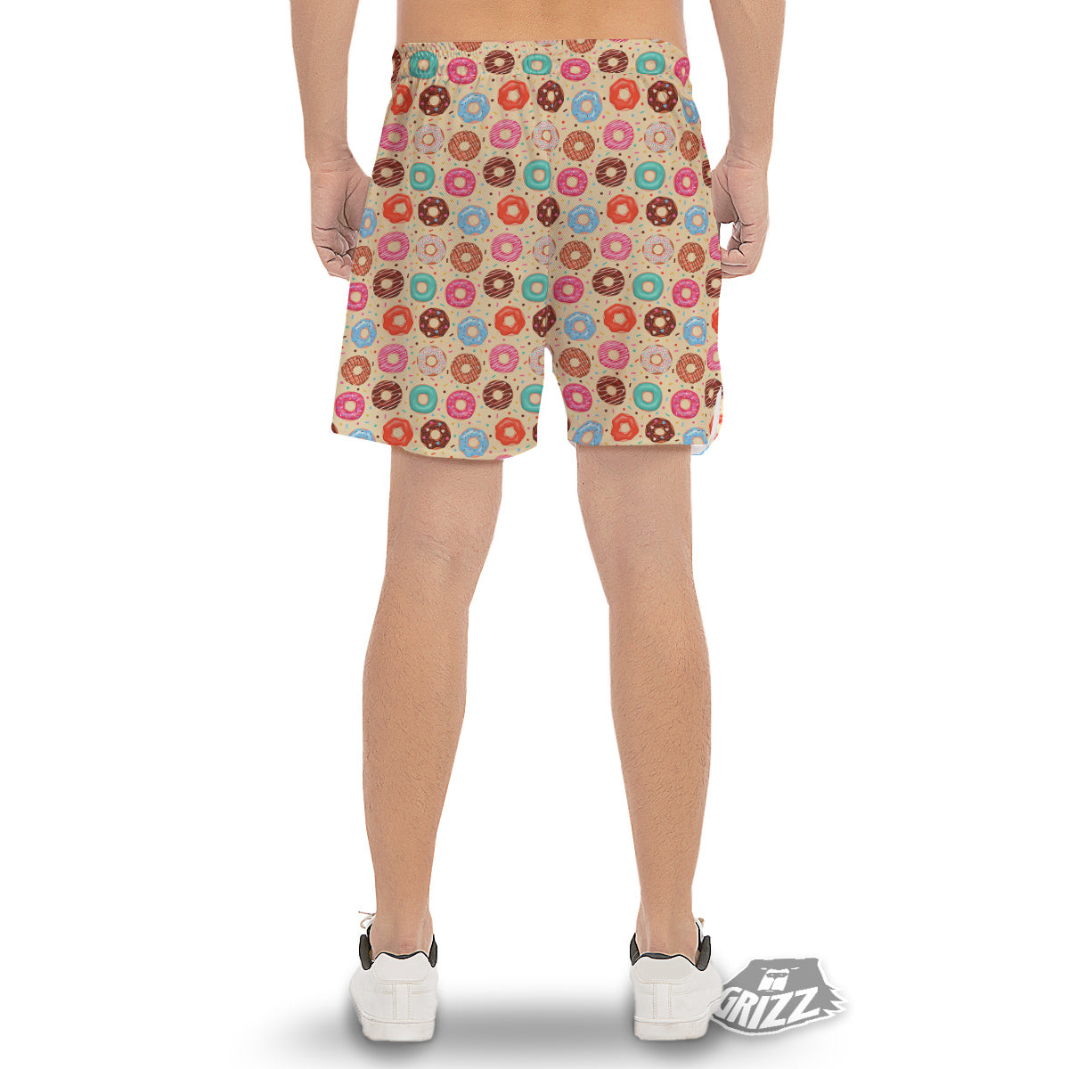 Donut Colorful Print Pattern Men's Gym Shorts-grizzshop
