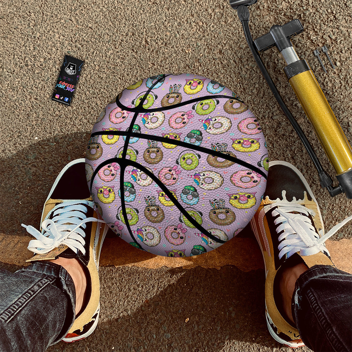 Donut Cute Print Pattern Basketball-grizzshop