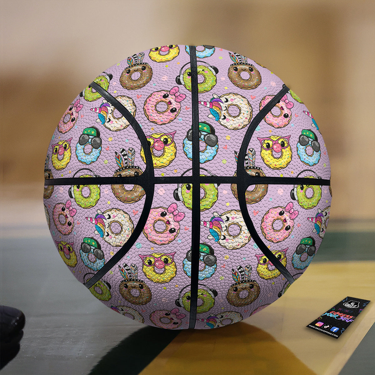Donut Cute Print Pattern Basketball-grizzshop