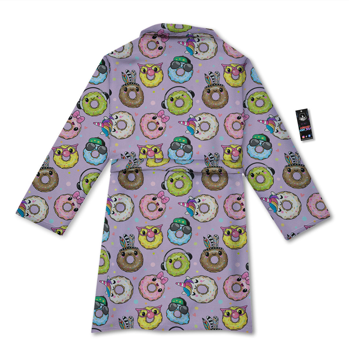 Donut Cute Print Pattern Bathrobe-grizzshop