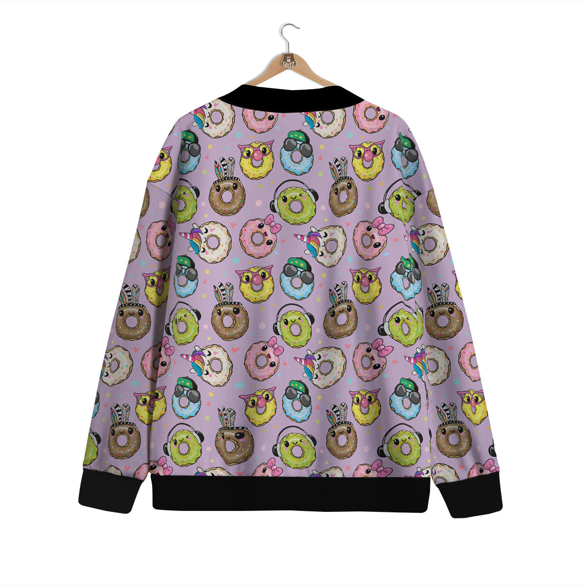 Donut Cute Print Pattern Cardigan-grizzshop