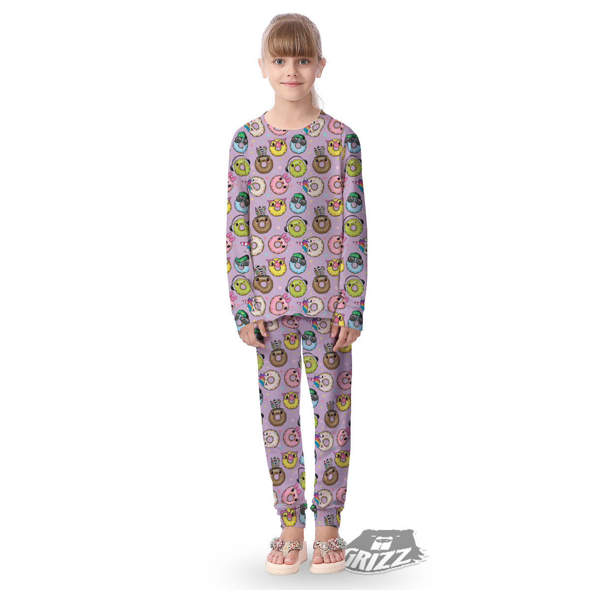 Donut Cute Print Pattern Kid's Pajamas-grizzshop