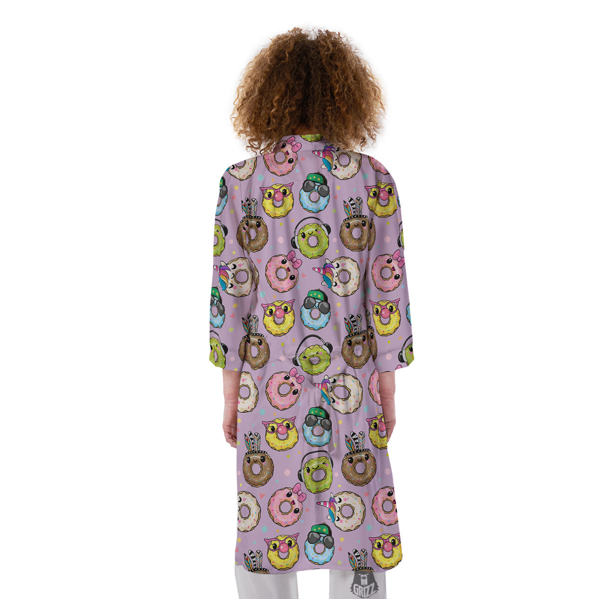 Donut Cute Print Pattern Kimono-grizzshop