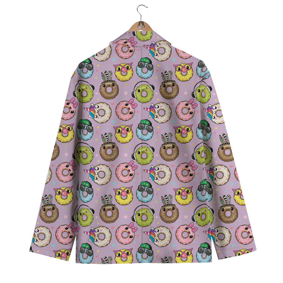 Donut Cute Print Pattern Men's Blazer-grizzshop