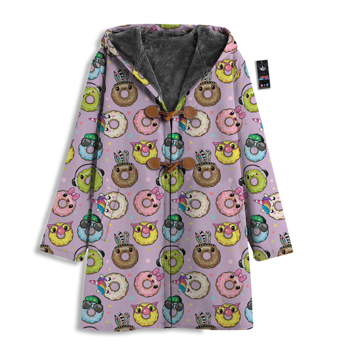 Donut Cute Print Pattern Men's Windbreaker Jacket-grizzshop