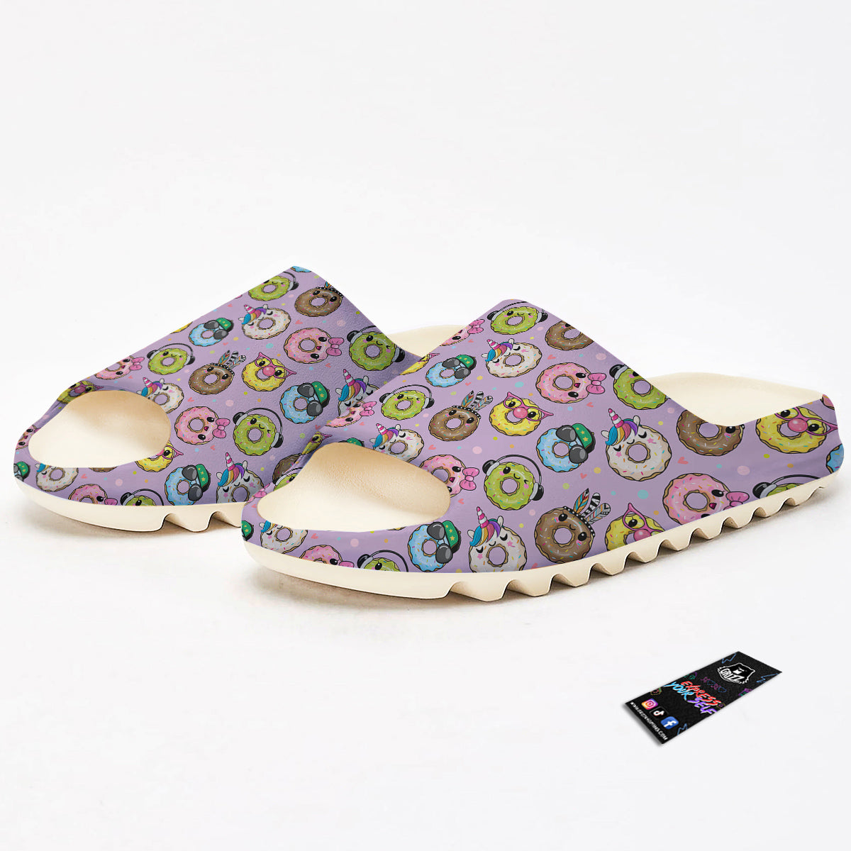 Donut Cute Print Pattern Sandals-grizzshop