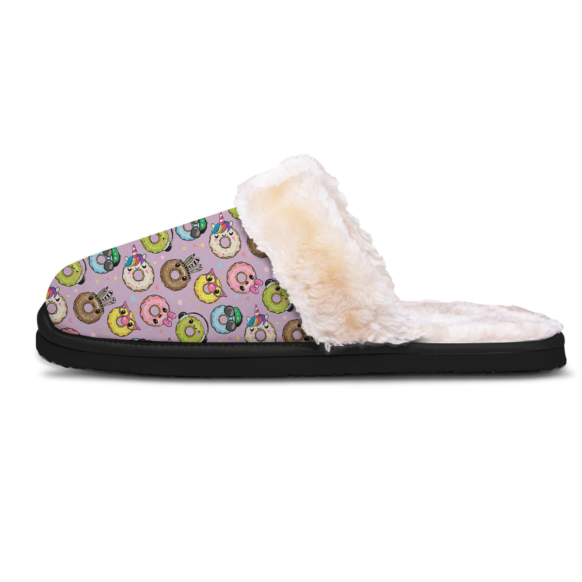 Donut Cute Print Pattern Slippers-grizzshop