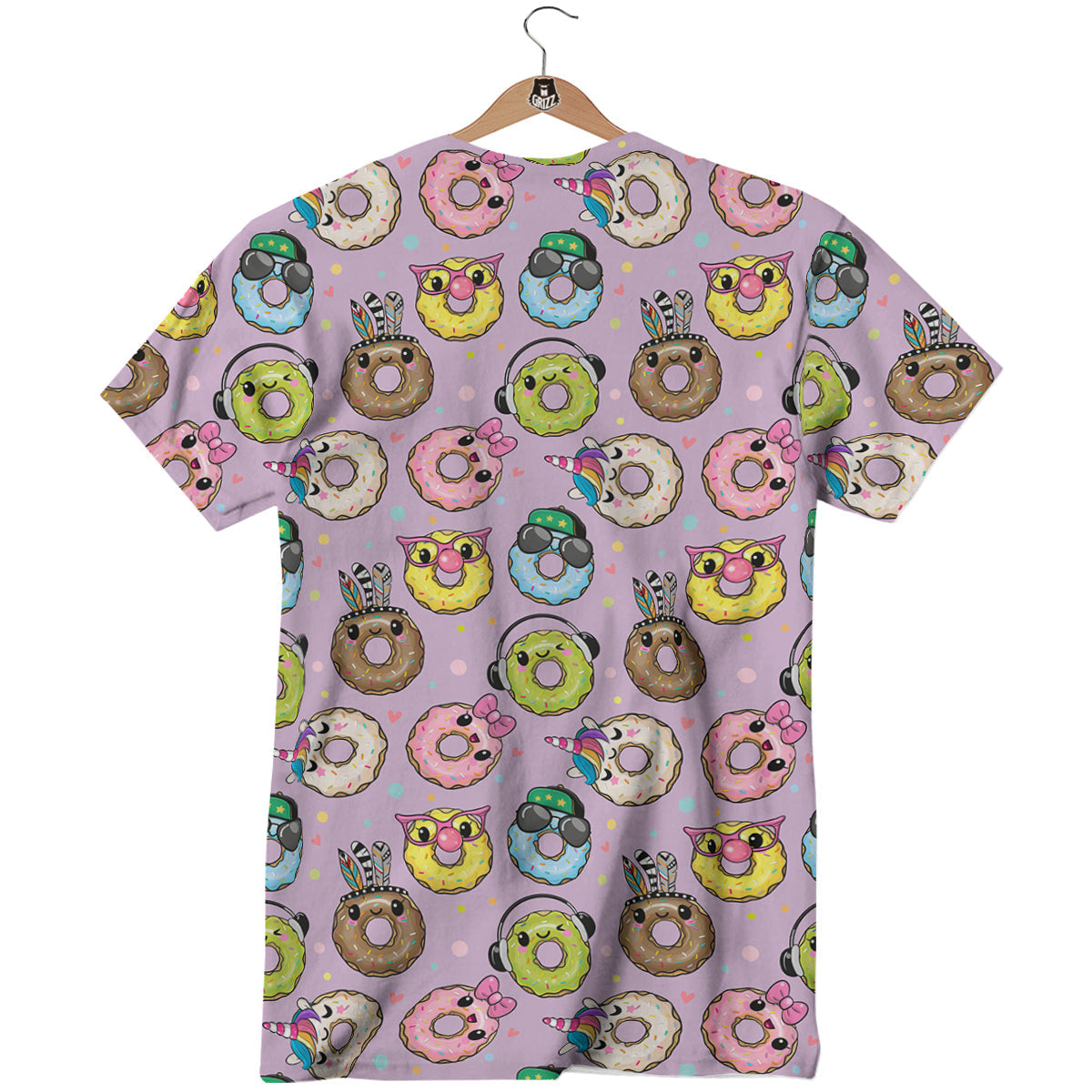 Donut Cute Print Pattern T-Shirt-grizzshop