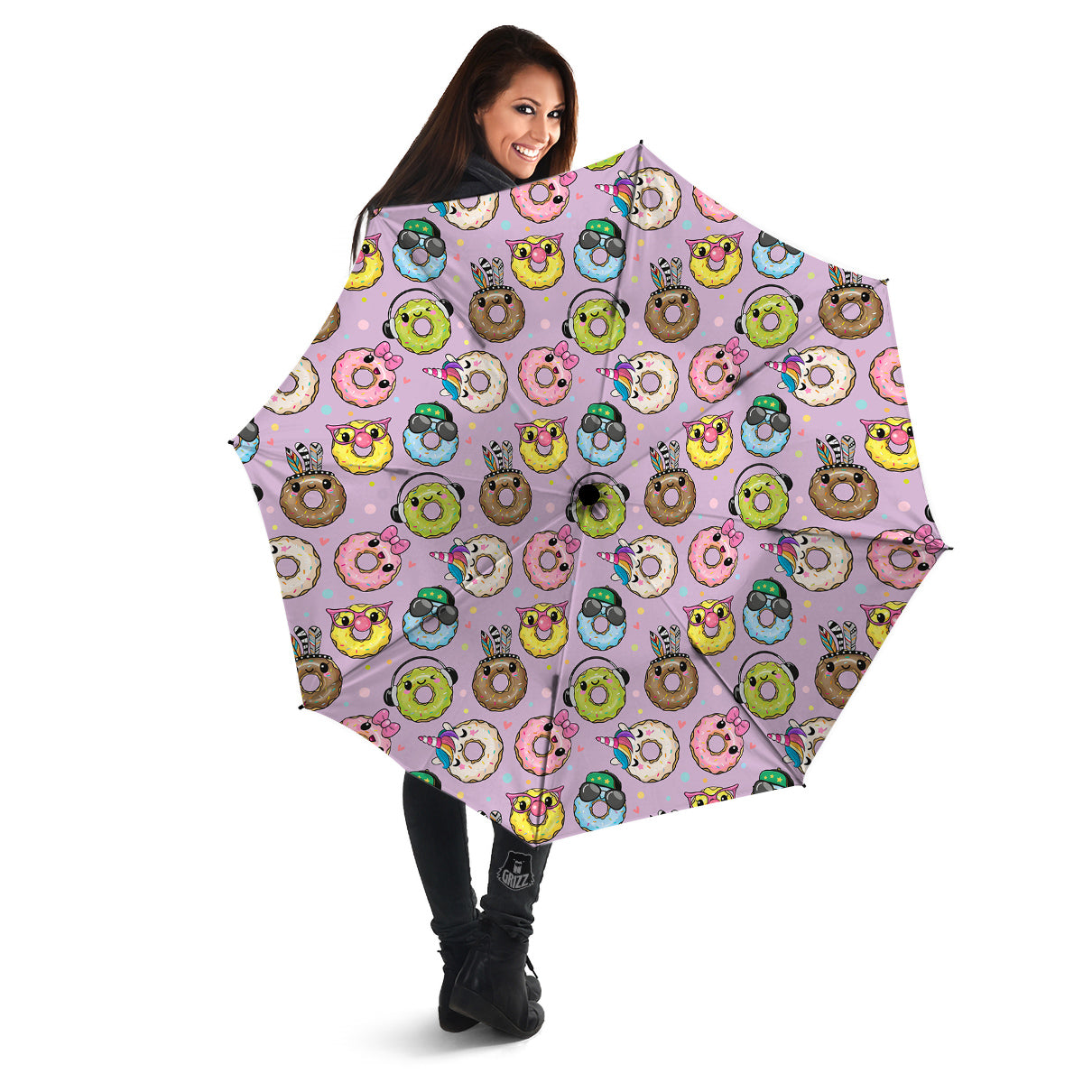 Donut Cute Print Pattern Umbrella-grizzshop