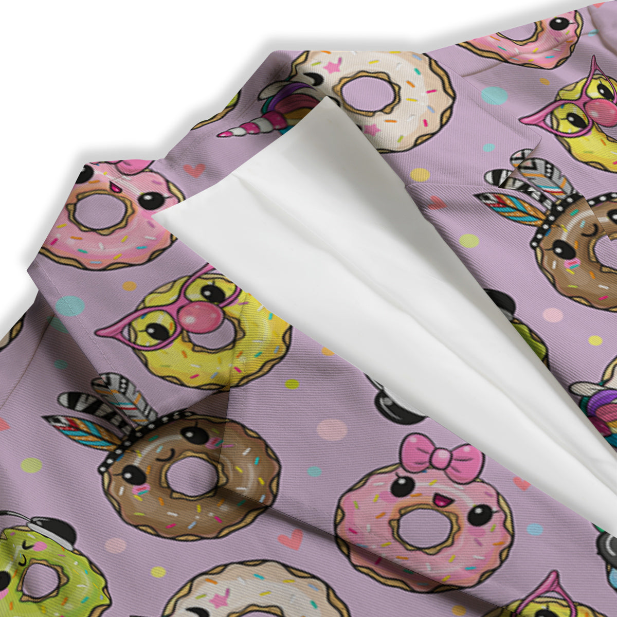 Donut Cute Print Pattern Women's Blazer-grizzshop
