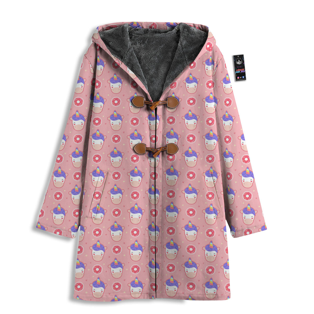 Donut Girly Unicorn Print Pattern Men's Windbreaker Jacket-grizzshop