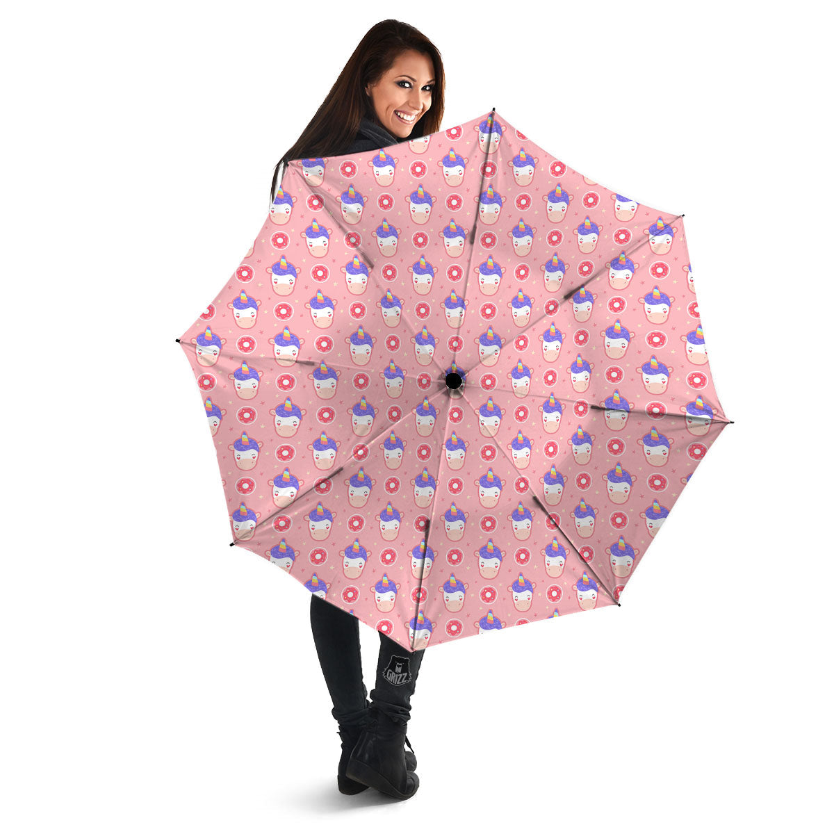 Donut Girly Unicorn Print Pattern Umbrella-grizzshop
